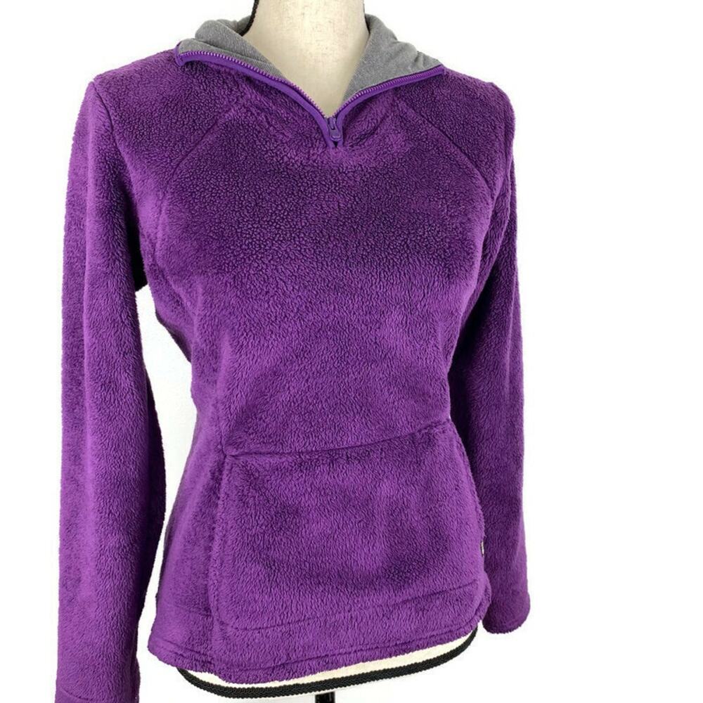 The North Face Osito Fleece Pullover ¼ Zip Purple Jacket Sweater Womens Size XS